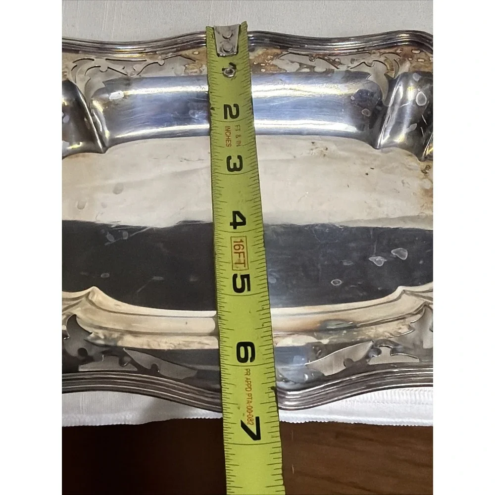 Vintage Silverplate Oval Serving Tray‎ Victorian Style sheffield reproduction